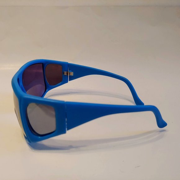 (NWT) Vintage 90's Wrap Around Sun Shield Sport Sunglass (M.Royal Blue) - Picture 2 of 4